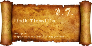 Misik Titanilla névjegykártya